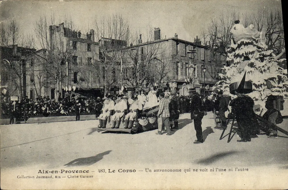 Aix-en-Provence — Le Corso — Ein Astronom, der weder das eine noch das andere sieht — Cliche Garnier, n°483 - Vorderseite