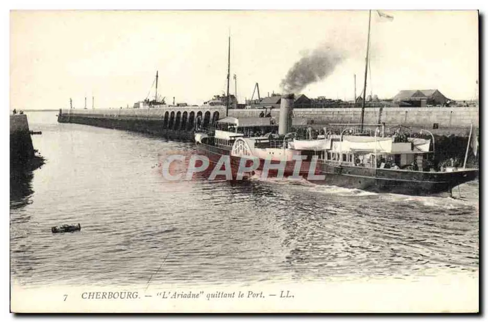 Cherbourg — Die Ariadne verlässt den Hafen — LL. n°7 - Vorderseite
