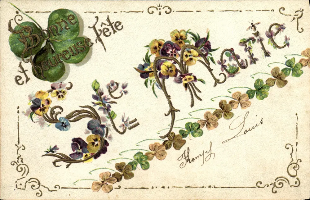 Glückliches Geburtstagsfest und Frohe Feier — Thomyf Louis — K. F. Verlage, Paris - Vorderseite