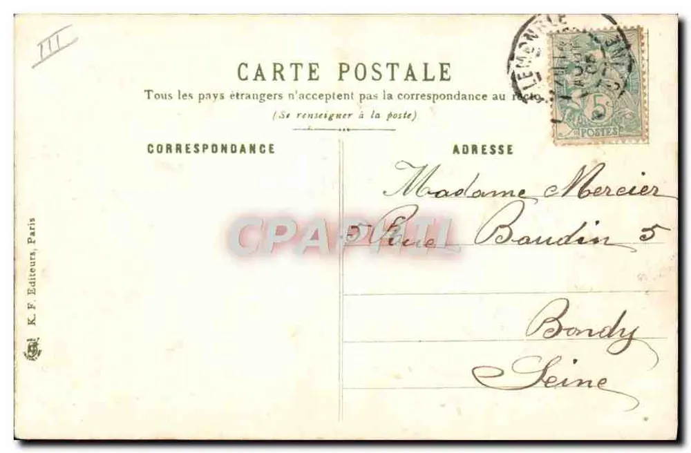 Glückliches Geburtstagsfest und Frohe Feier — Thomyf Louis — K. F. Verlage, Paris - Rückseite
