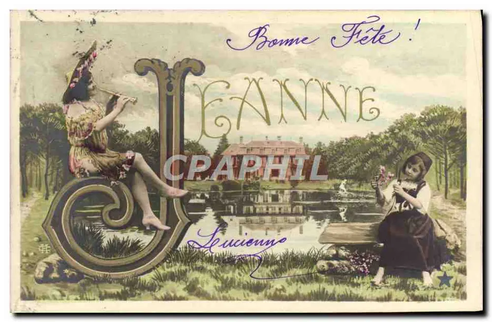 Jeanne's Feier — Illustration mit zwei jungen Mädchen — Éditeur Étoile - Vorderseite