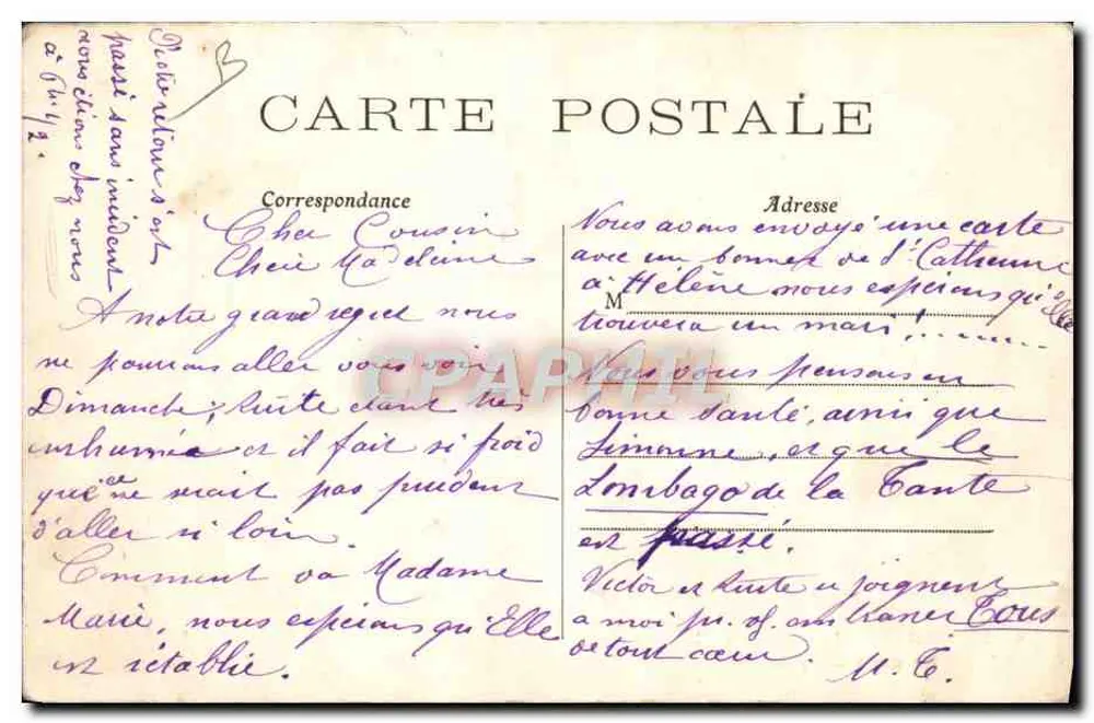 Paris - Jardin des Plantes - Der Große Elefant — C.M. n°422 - Rückseite