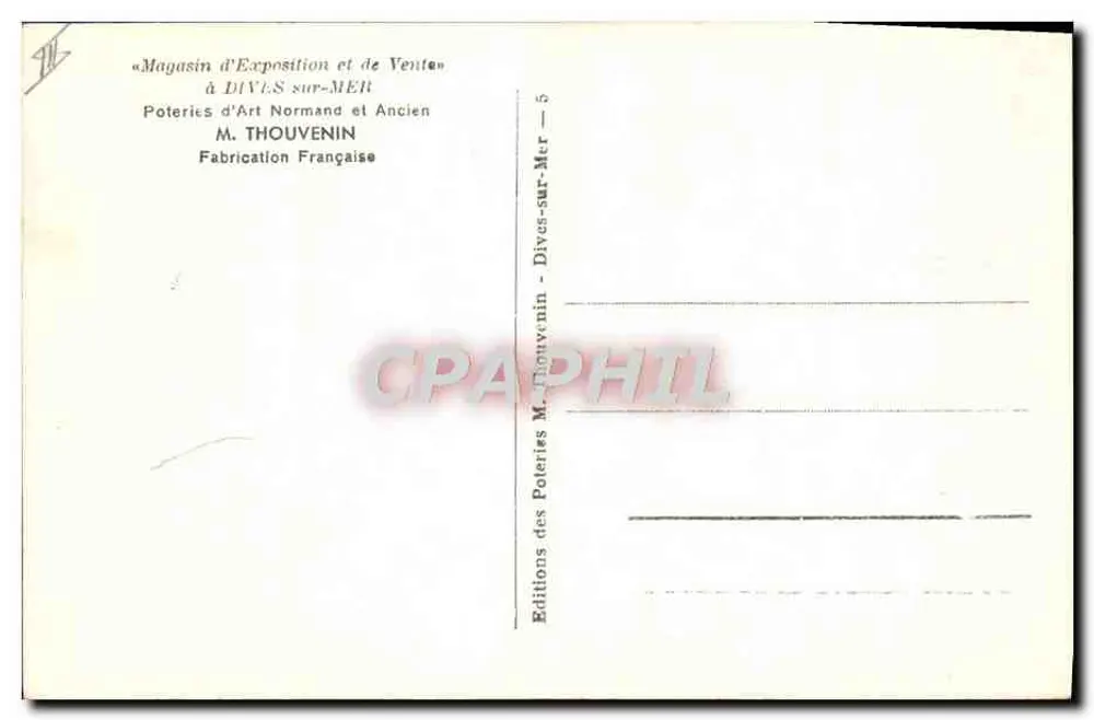 Tiermarkt — Dives-sur-Mer — Editions M. Thouvenin - Rückseite