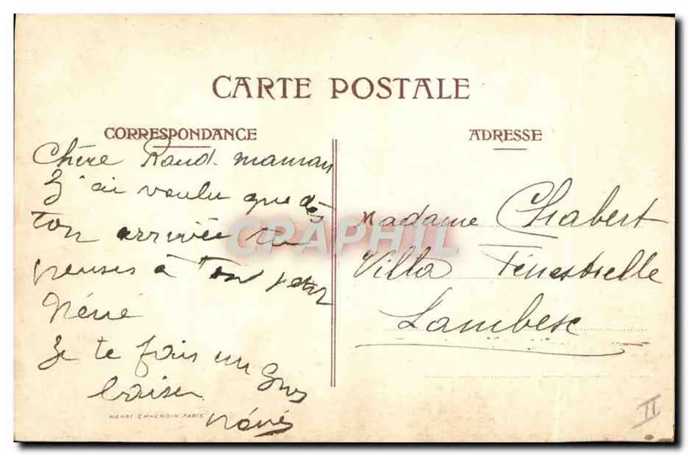 Criança na bacia — desenho de Jules Pétin — editor Henri Chachoin - Verso