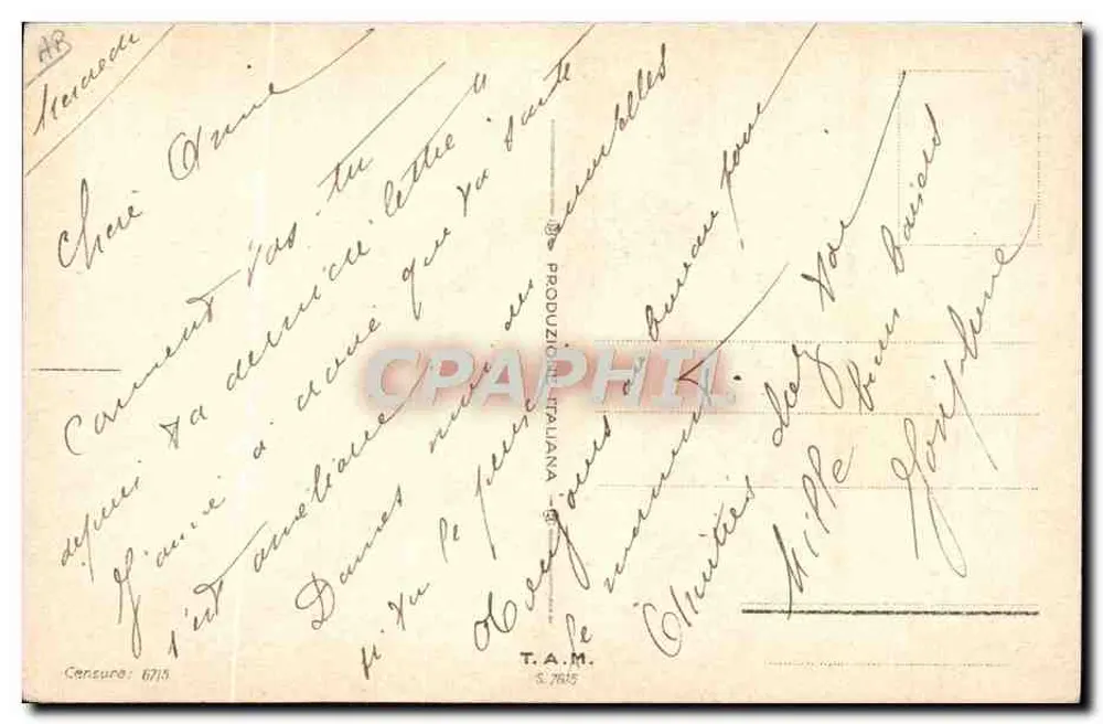 Mulher com chapéu e casaco — ilustração de L.Rosa — editor T.A.M. n° 7615 - Verso