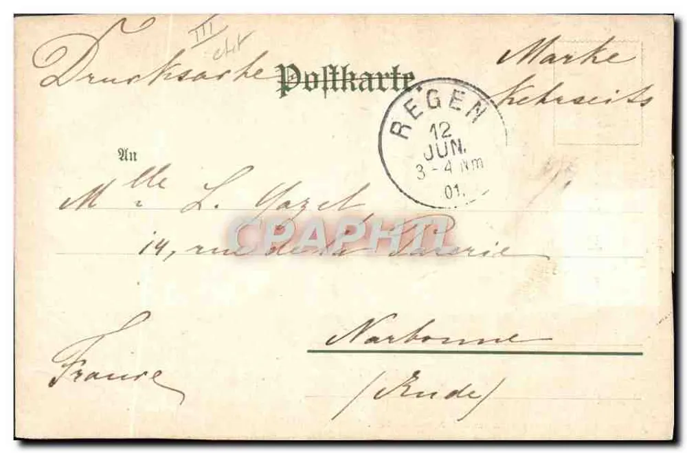 Femme lavant du linge — scène de campagne — Schwarzwald-Postkarten Nr. 2, éditeur Druckkarte - Verso
