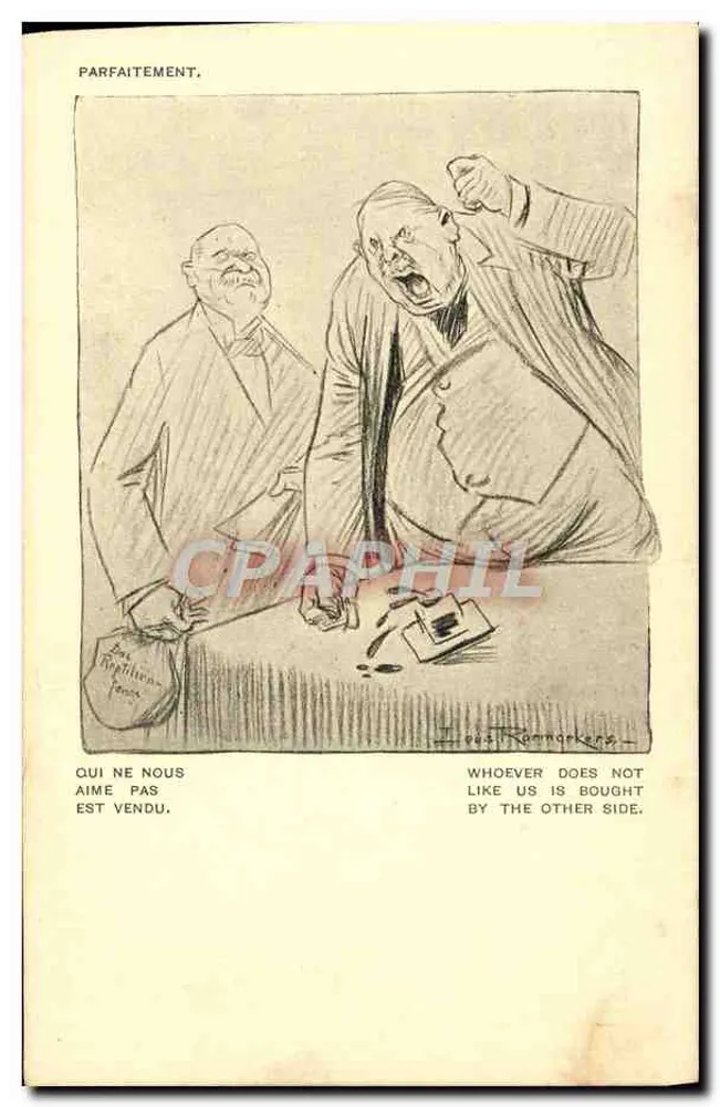 Politische Karikatur — 'Perfekt.' — Louis Rommackers - Vorderseite