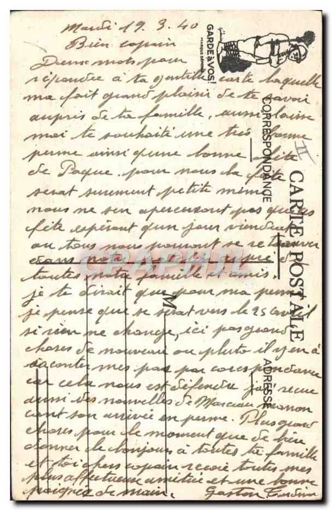 Die 10 Gebote des Soldaten — 3. Zwei Frauen, du wirst dein Geld, deine Zeit und deine Versprechen opfern! — J.P. Godemil - Rückseite