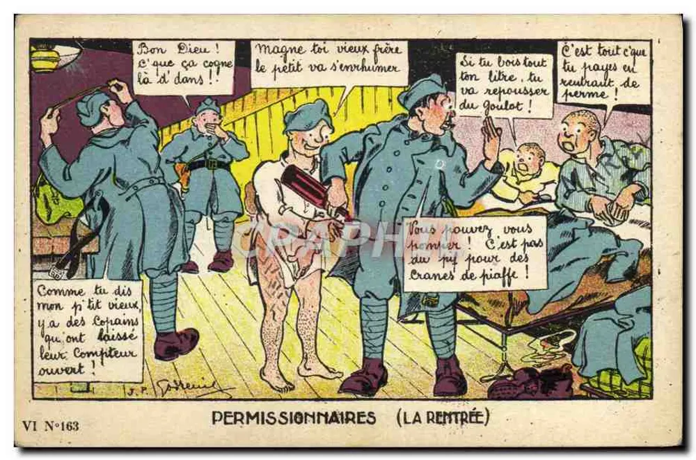 Permissionnaires (Die Rückkehr) — VI Nr. 163 — J. P. Doreil - Vorderseite