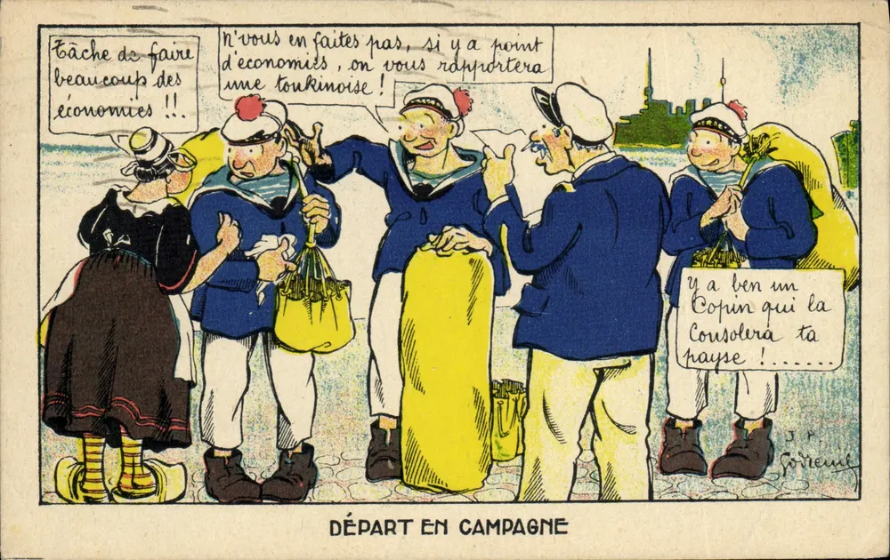 Abreise ins Landesinnere — J.P. Gorreux — Verleger nicht sichtbar - Vorderseite