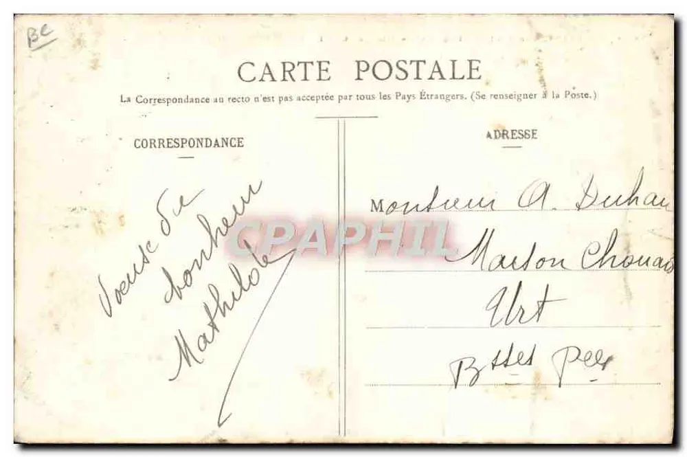 Atrelado Béarnês — Os Pirineus — C.C. n°1048 - Verso
