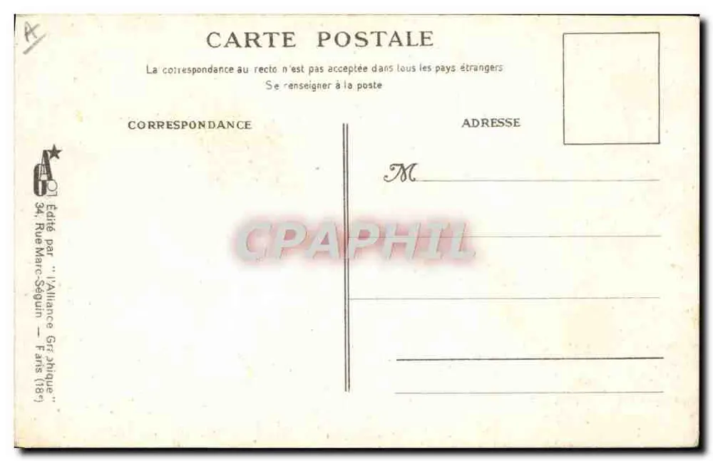 Victimes de la mer — Journée nationale du 30 novembre — éditée par l'Alliance Gréphique - Verso