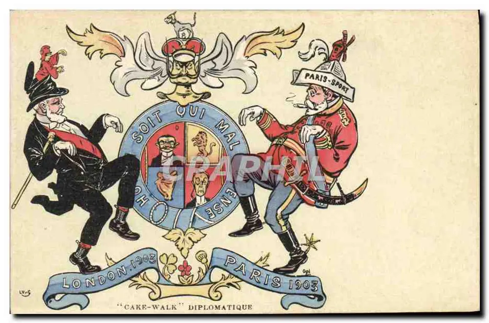 Cake-Walk Diplomático — Londres 1903 / Paris 1903 — Editor L. V. O. S. - Frente