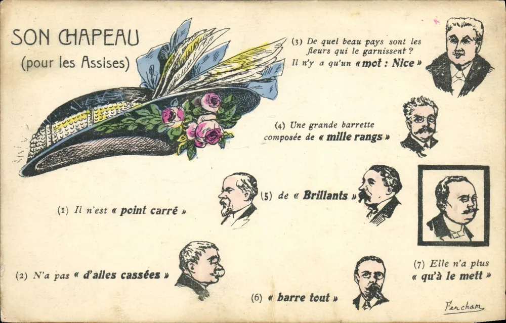 Seu chapéu — para as Assises — Percham - Frente