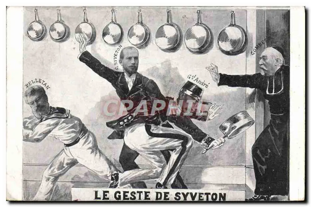 O gesto de Syveton — caricatura política — Edição Francesa (A.M.L.) Paris - Frente