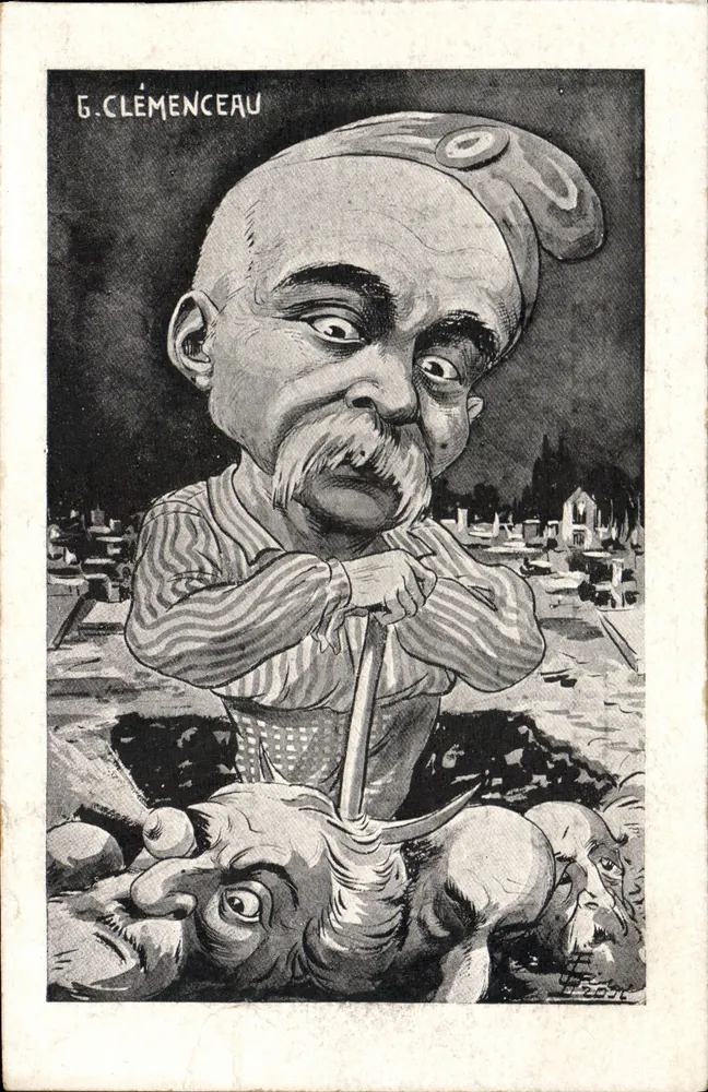 Caricatura de Georges Clémenceau — editor E. E. B. — n° 170 - Frente