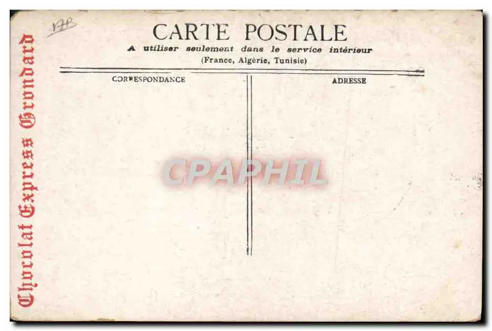 Christian IX — Rei da Dinamarca — editor Chocolat Express Grandard - Verso