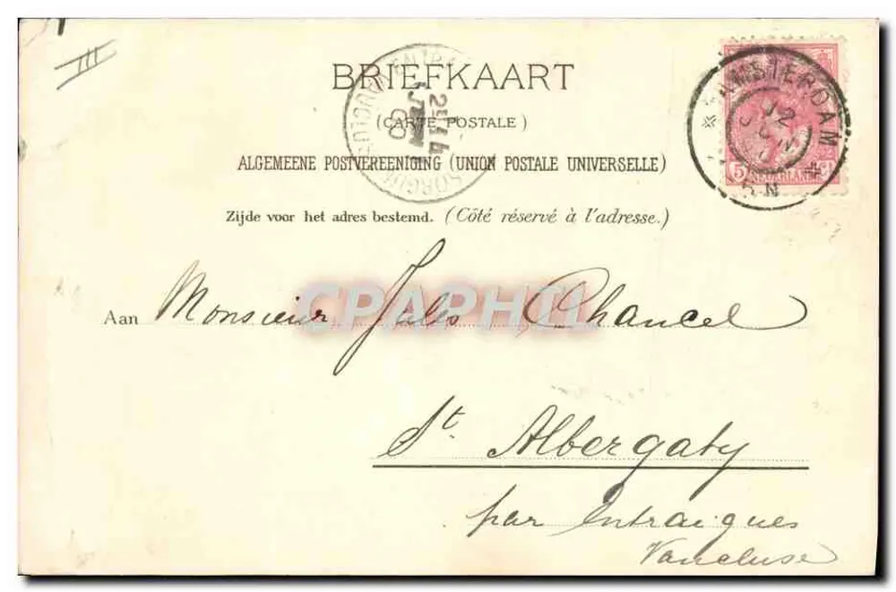 Nationale hymne — texte et partition — éditeur A. & V. S. Amst. - Rückseite