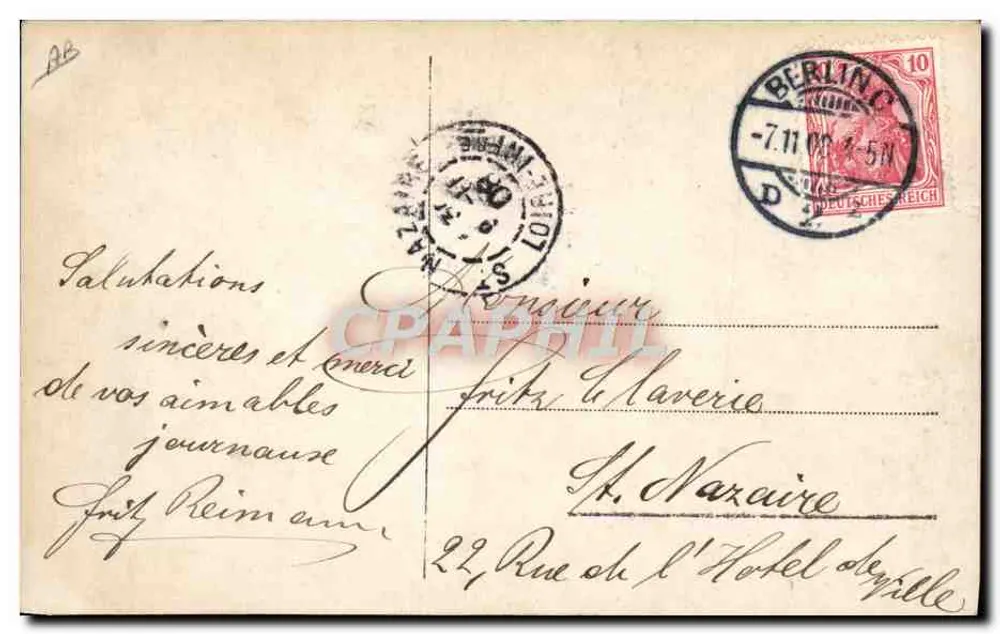 Mutterglück — Mãe com seus dois filhos — Gust. Liersch & Co, Berlim 1900 - Verso