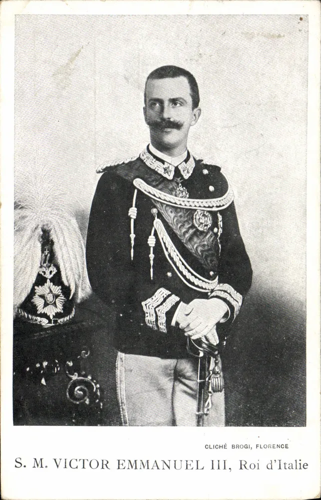 S.M. Victor Emmanuel III, König von Italien — Brogi-Foto, Florenz - Vorderseite