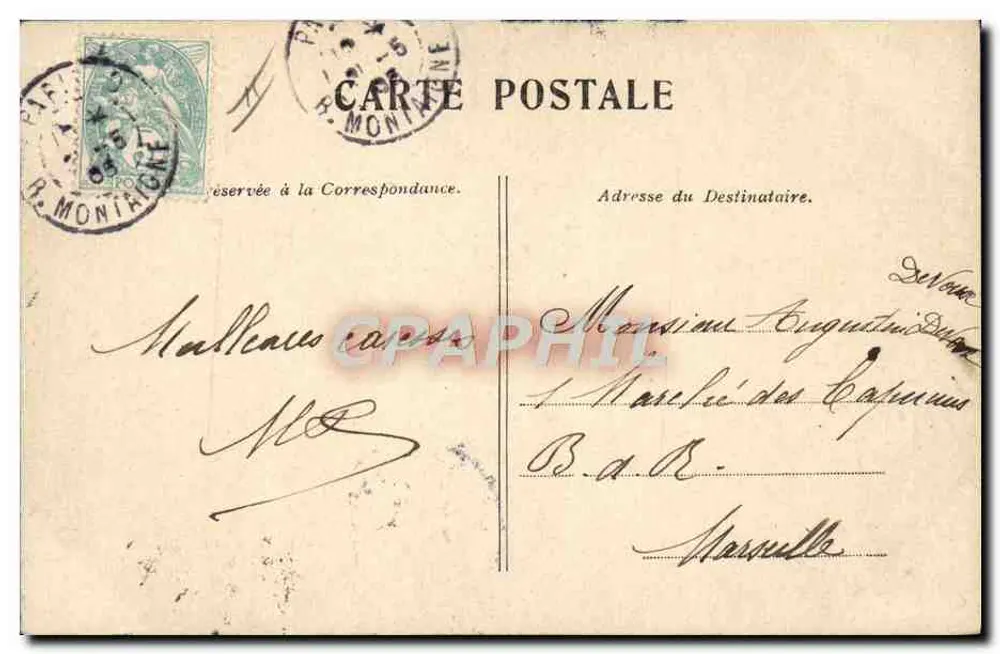 Franco-Spanische Festivitäten — Paris, 30. Mai 1905 — Einlieferung - Rückseite
