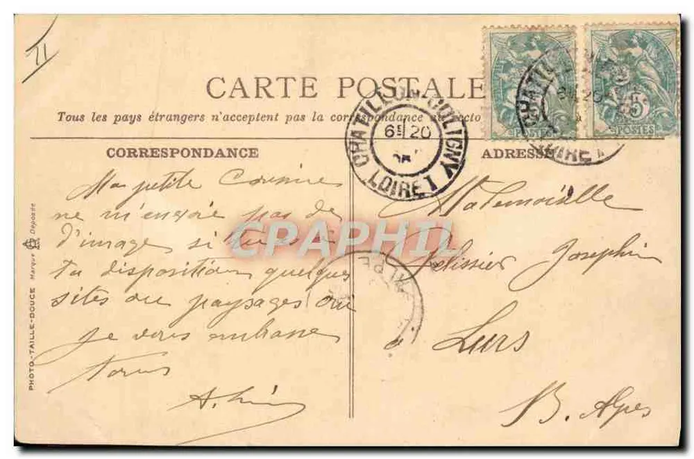 Retrato de Marie Christine, Émile Loubet e Alphonse XIII — A. Gijard, Ed. R. Herald, Paris - Verso