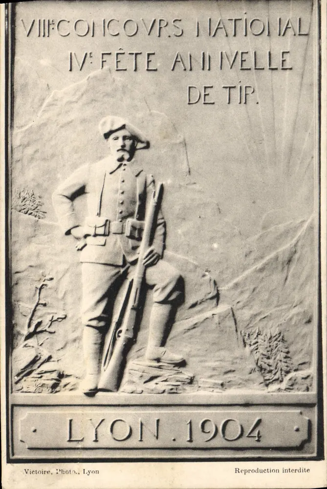 Nationaler Schießwettbewerb — VIII. Jahres-Schießfest — Lyon 1904 — Vietoire, Lyon - Vorderseite