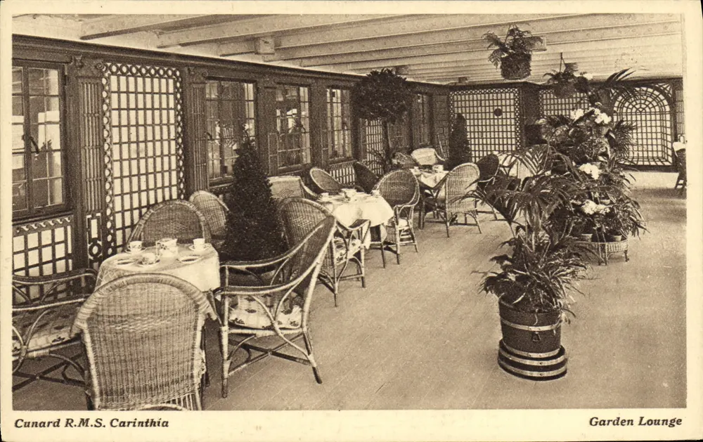 Gartenlounge — R.M.S. Carinthia — Cunard - Vorderseite