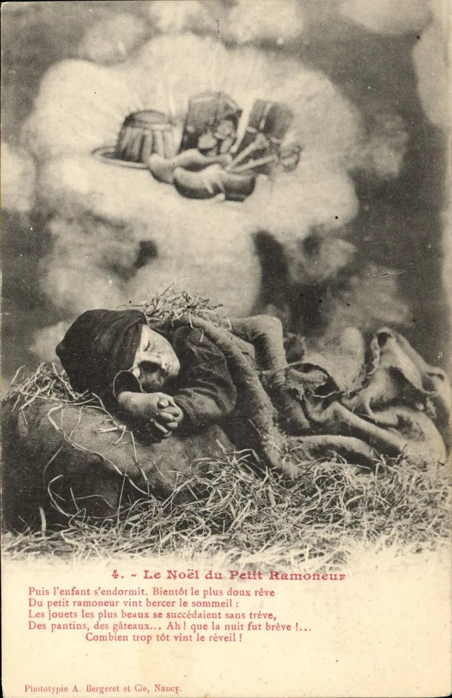 Weihnachten des Kleinen Schornsteinfegers — Phototypie A. Bergeret et Cie, Nancy — Nr. 4 - Vorderseite
