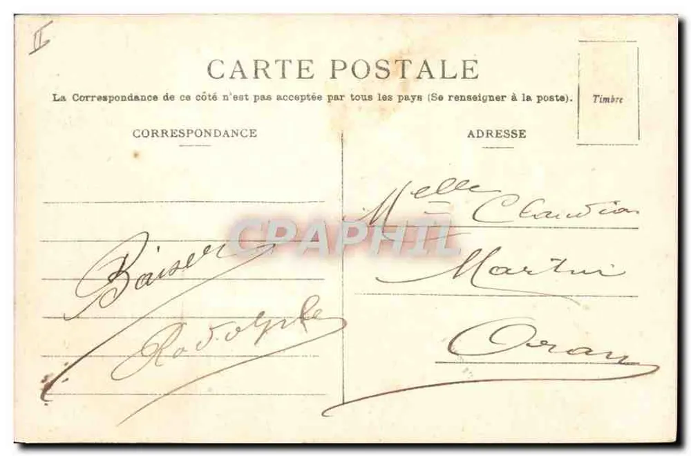 Argélia — Leão da Atlas — J. Geiser, Argel, n°107 - Verso