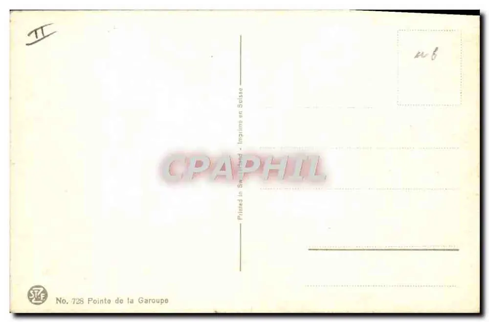 Pointe de la Garoupe — Küstenblick — STF, Nr. 728 - Rückseite