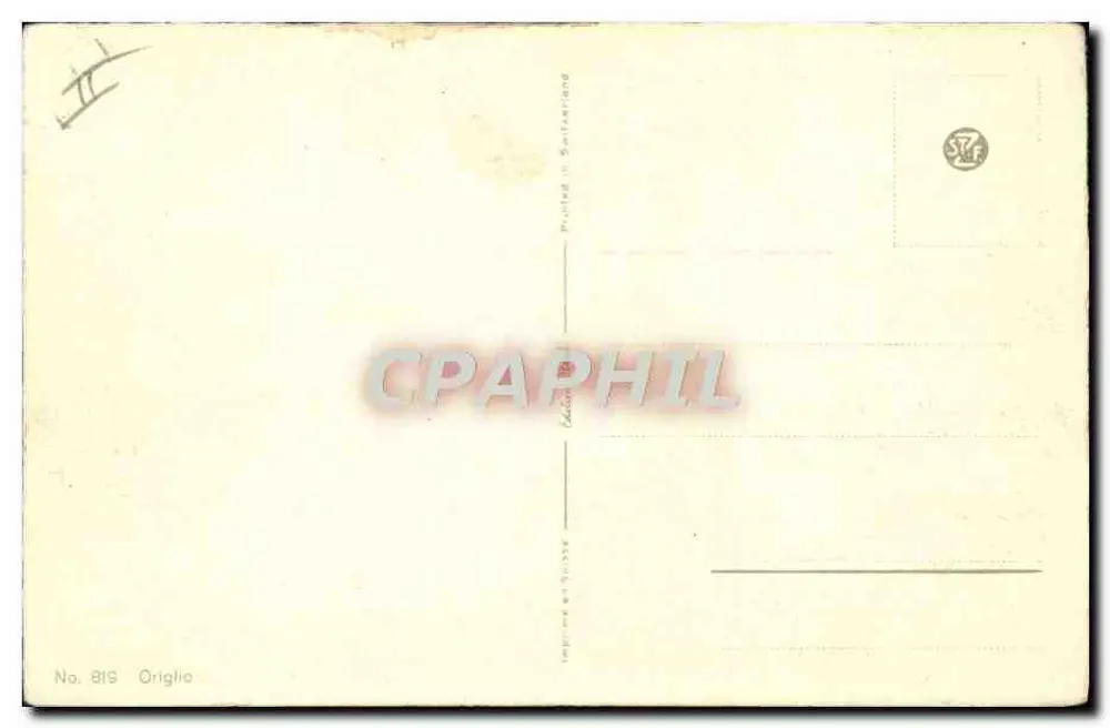 Vista de aldeia à beira de um lago — Origlio — editor não identificado, n° 815 - Verso