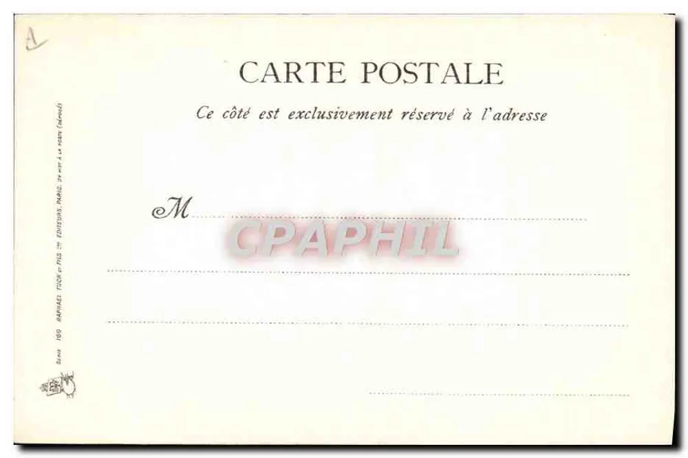 Drei junge Frauen in antiker Kleidung — klassische Szene — Verlag Raphaël Tison & Fils, Paris - Rückseite