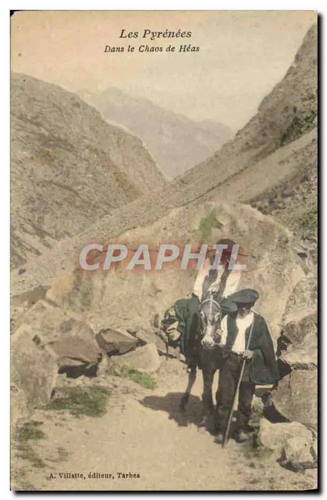 Os Pirineus — No Caos de Héas — A. Villatte, editor, Tarbes - Frente