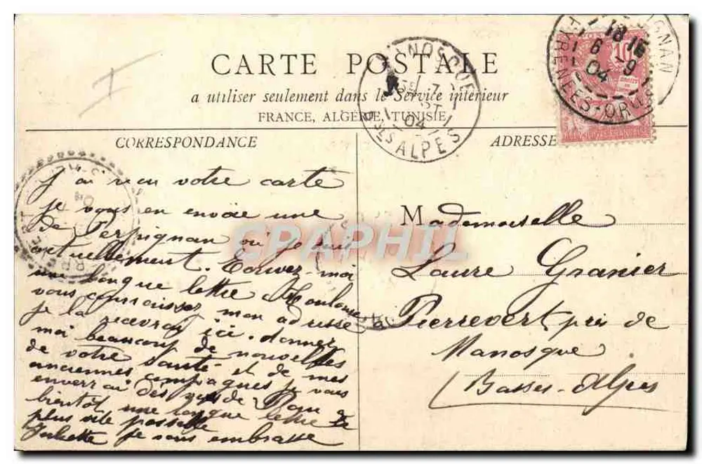 Cabelos Catalães — Editor H. Kiss, n° 4158 - Verso
