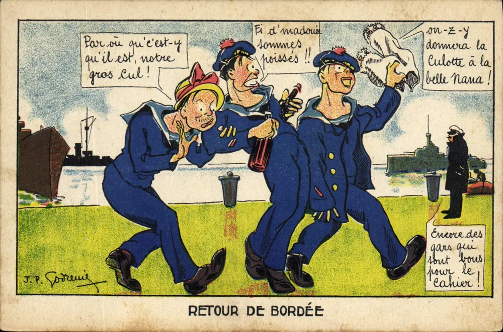 Retorno da bordadeira — J.P. Sorel — Fabricação Francesa - Frente