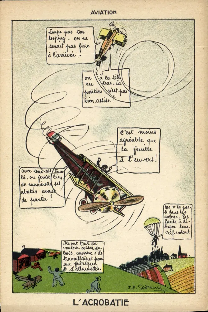 L'ACROBATIE — Aviación — J.P. Sobrenie - Anverso