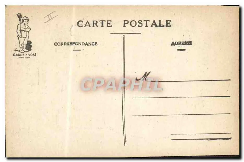 La Garde — caricatura de J.P. Godenne — editada por Garde & Vos! - Verso