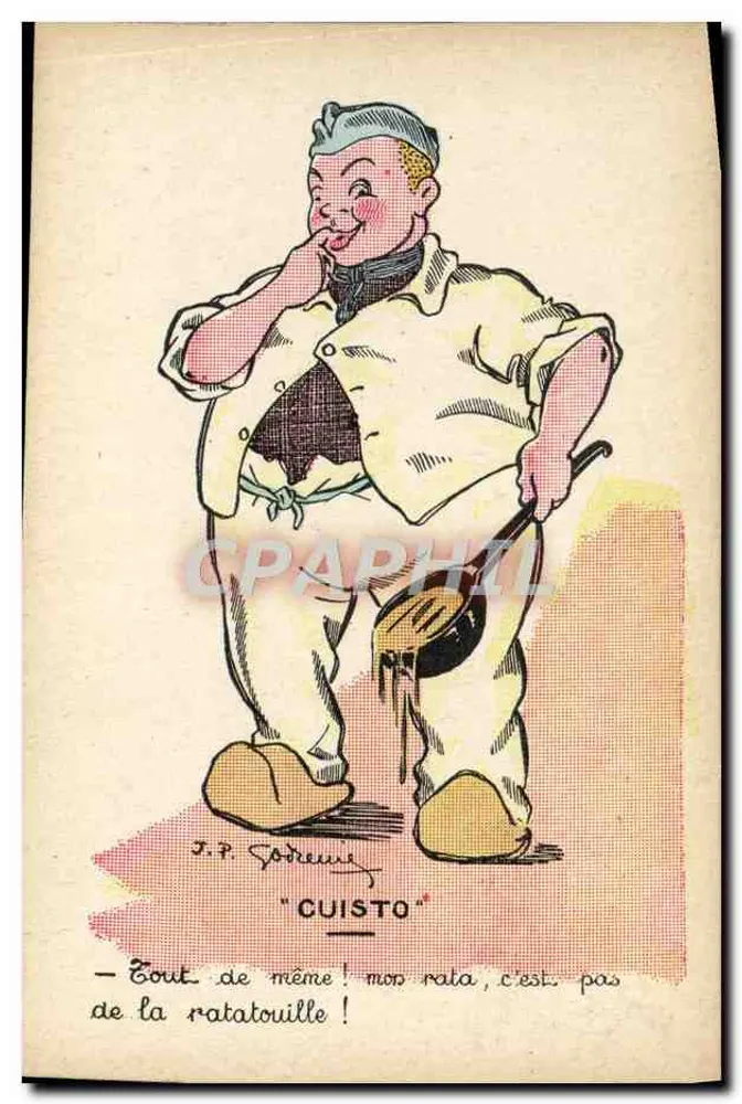 Cuisisto — caricatura de cozinheiro — Garde & Vosi - Frente