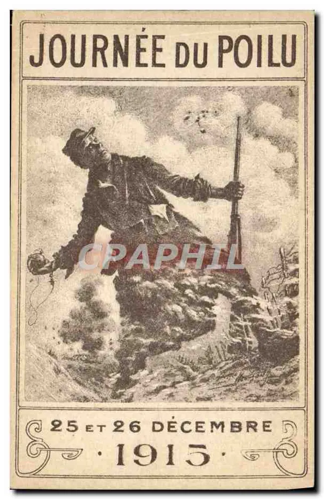 Tag des Poilu — 25. und 26. Dezember 1915 — Impressions Artistiques, Paris - Vorderseite