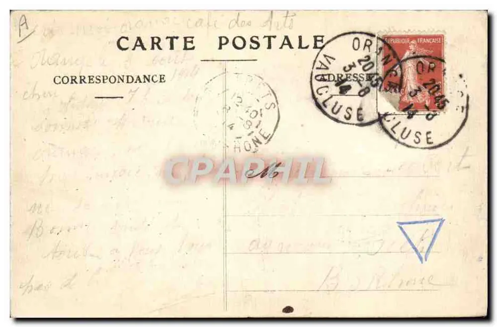 Madame wechselt die Adresse — satirische Karikatur — Fercham, n° 108 - Rückseite