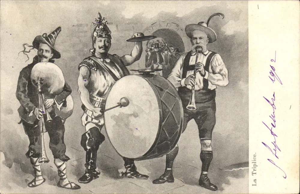 La Triplice — Musiciens en costume — La Triplice, éditeur - Frente