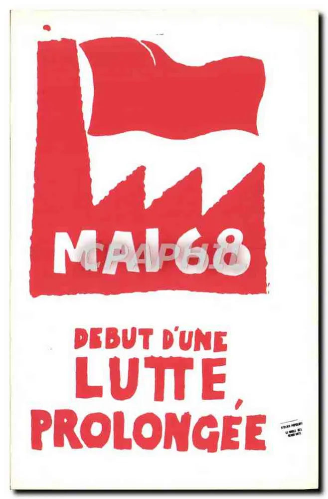 Plakat zu Mai 68 — Beginn einer langen Schlacht — Atelier Séripo, limitierte Auflage von 2000 Exemplaren, 1978 - Vorderseite