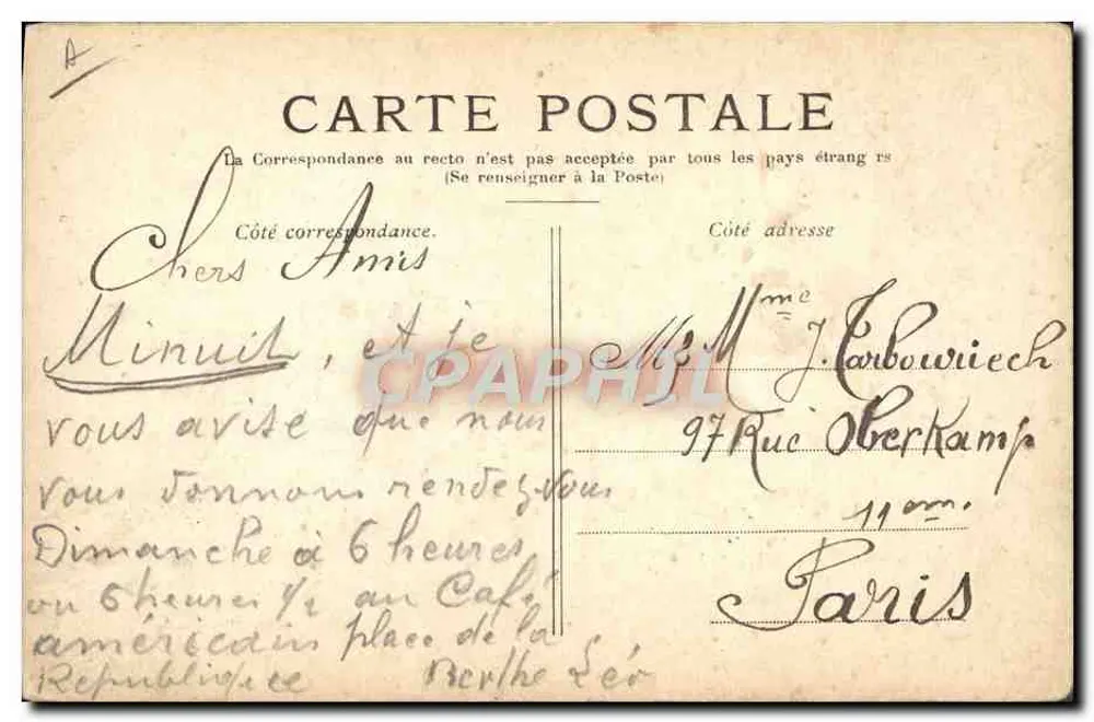 Fallières — President van de Republiek — Verkozen op 17 januari 1906 - Achterkant