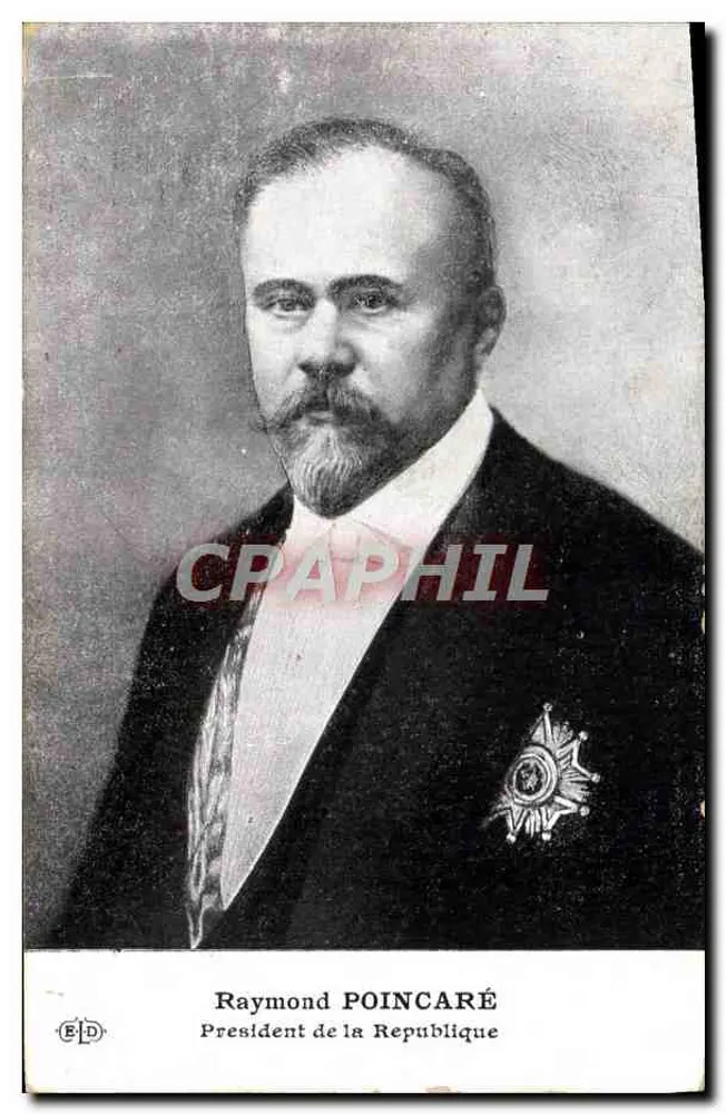 Raymond Poincaré — Präsident der Republik — Verlag ELD, Seriennummer nicht sichtbar - Vorderseite