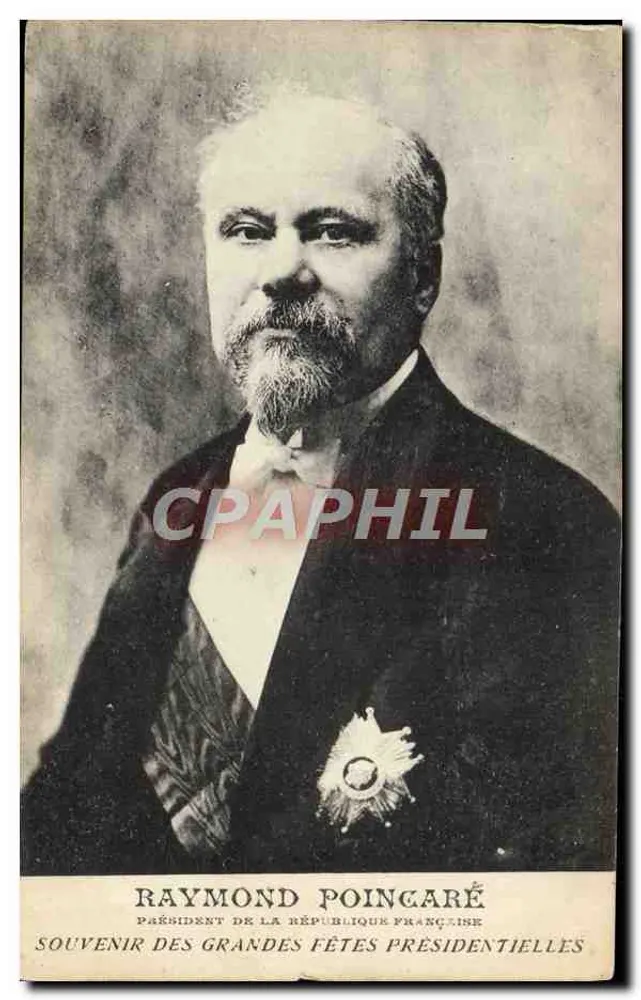 Raymond Poincaré — Präsident der Französischen Republik — Erinnerung an die großen Präsidentenfeiern - Vorderseite