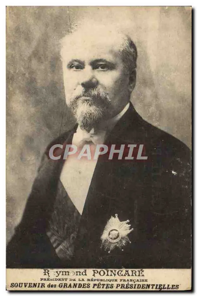 Raymond Poincaré — Präsident der Französischen Republik — Erinnerung an große Präsidentenfeiern - Vorderseite