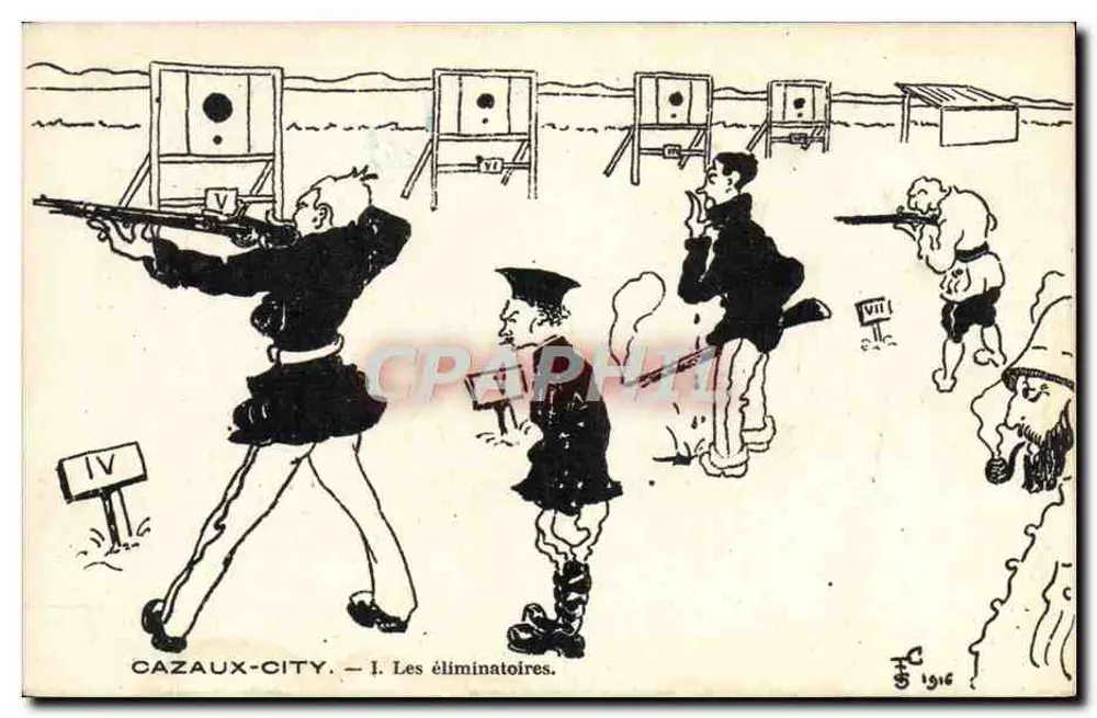 Cazaux-City — Die Qualifikationen — Librairie A. Oliveau et Fils, Bordeaux - Vorderseite