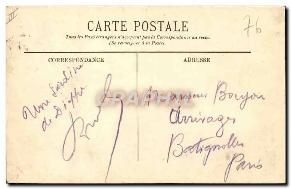 Dieppe — O "Brighton" — LL 152 - Verso