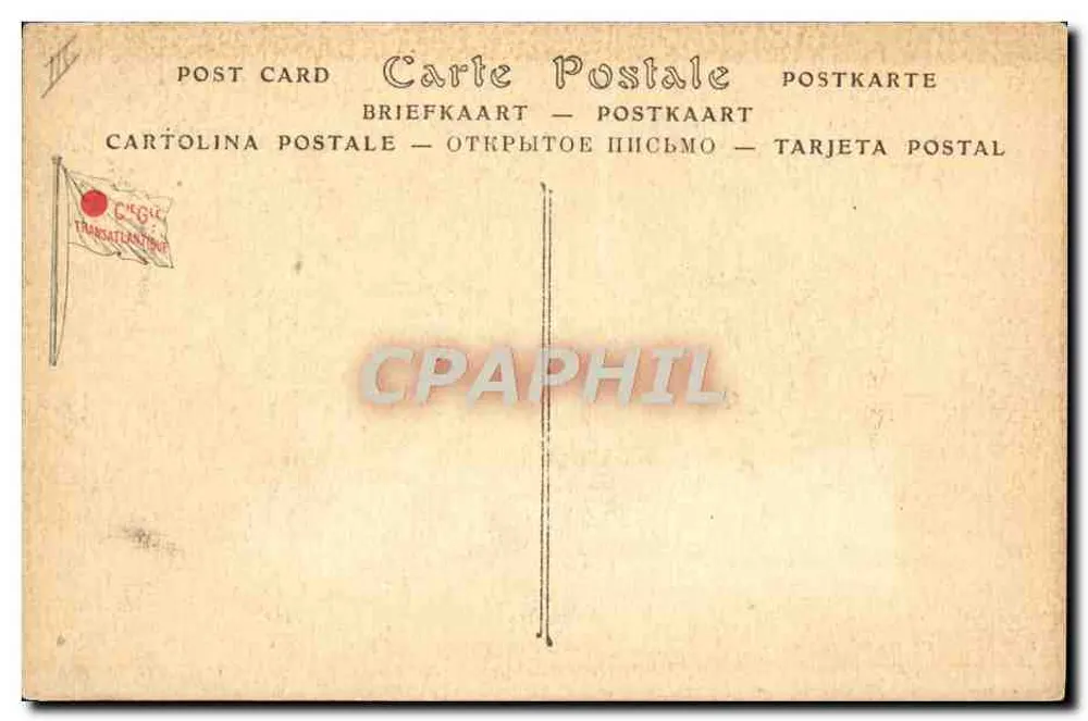 Dampfschiff « Charles-Roux » — Compagnie Générale Transatlantique — Services Postaux de la Méditerranée - Rückseite